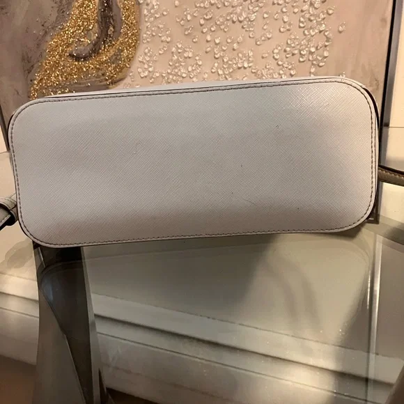 Kate Spade Mini Payton Dome Crossbody White Leather Purse